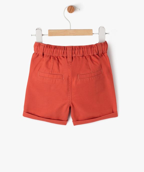 Bermuda en toile de coton bébé garçon - LuluCastagnette vue3 - LULUCASTAGNETTE - GEMO