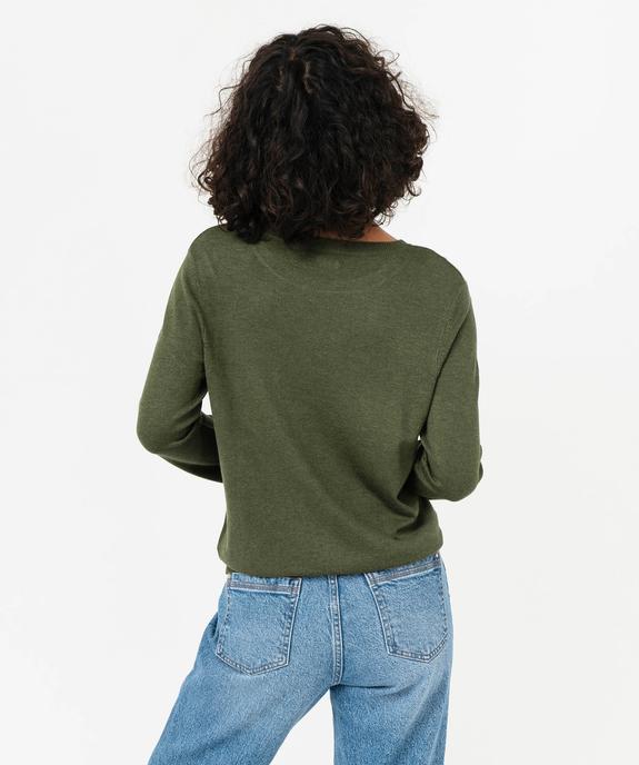 Pull à col rond en maille fine femme vue3 - GEMO 4G FEMME - GEMO