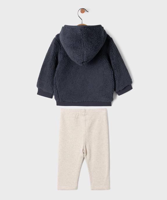 Ensemble 2 pièces bébé garçon sweat à capuche et legging vue3 - GEMO(BEBE DEBT) - GEMO