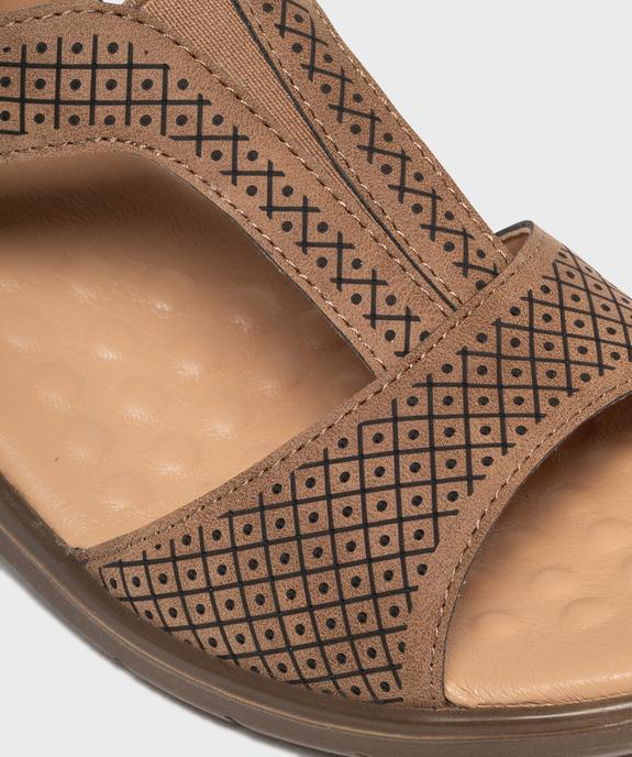 Sandales confort à talon compensé femme - G'flex vue6 - G'FLEX - GEMO