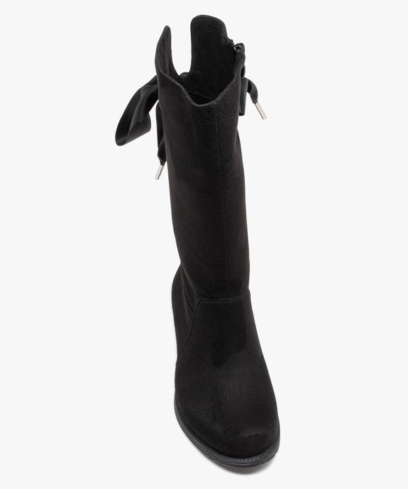 Bottes en suédine à tige lacée fille vue5 - GEMO (ENFANT) - GEMO