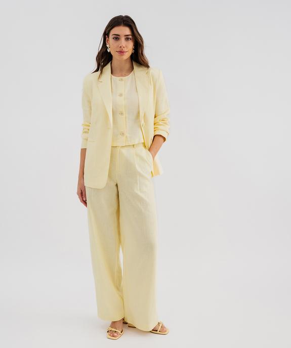 Pantalon ample en viscose et lin femme vue5 - GEMO(FEMME PAP) - GEMO