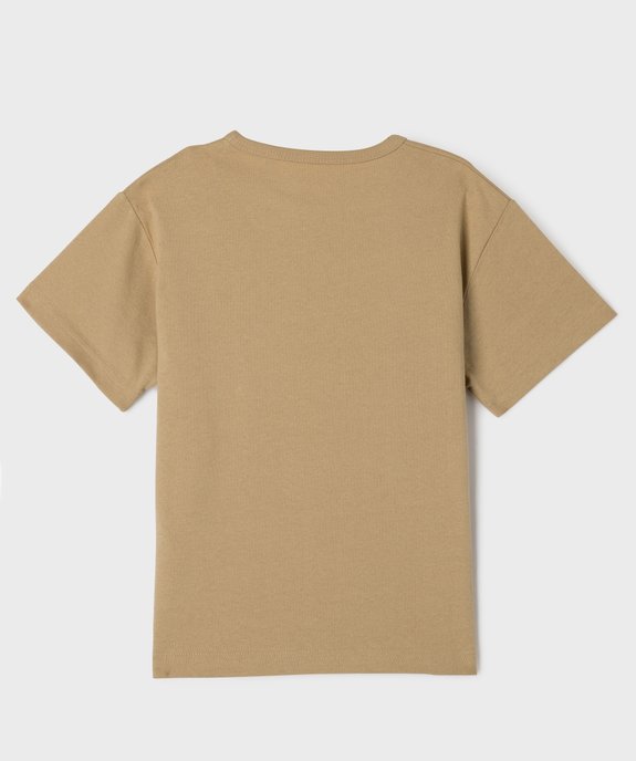 Tee-shirt manches courtes avec poche poitrine garçon vue3 - GEMO (ENFANT) - GEMO