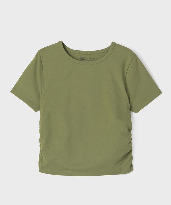 Tee-shirt manches courtes coupe courte fille vue1 - GEMO 4G FILLE - GEMO