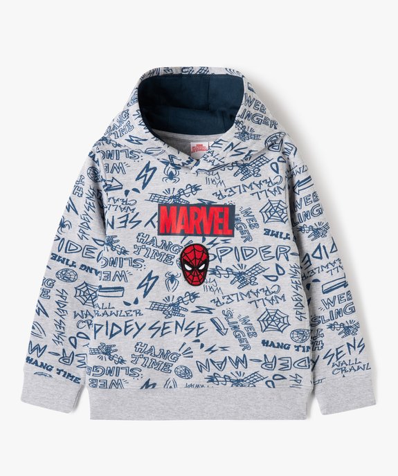 Sweat à capuche avec motif Spiderman garçon - Marvel vue1 - SPIDERMAN - GEMO