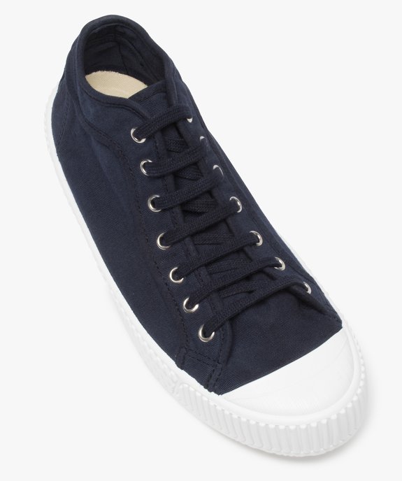 Tennis homme en toile unie semi-montantes vue5 - GEMO (CASUAL) - GEMO