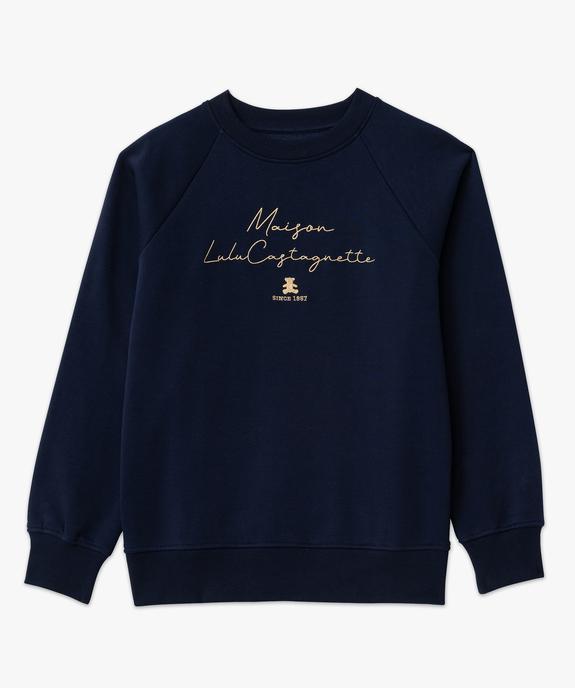 Sweat molletonné avec inscription brodée femme - LuluCastagnette vue5 - LULUCASTAGNETTE - GEMO
