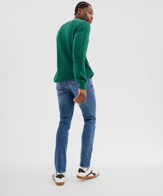 Jean Slim délavé en coton stretch homme vue1 - GEMO (HOMME) - GEMO