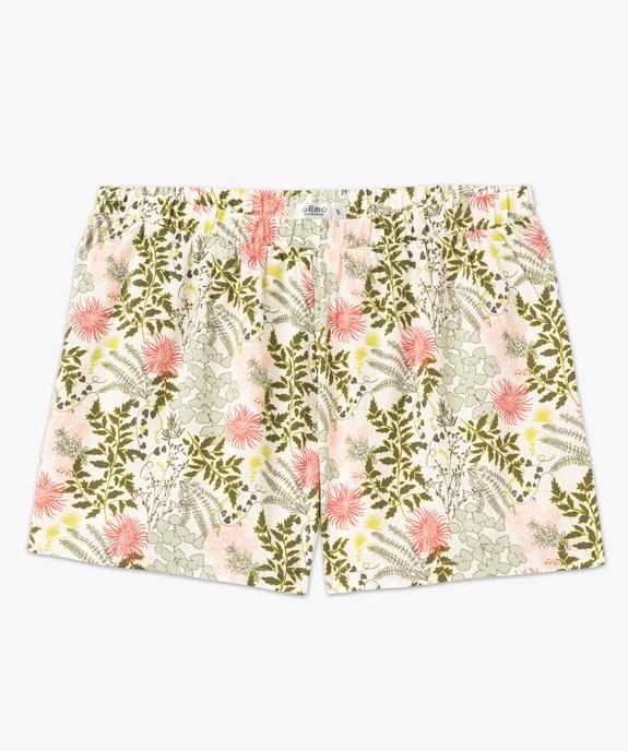 Short de pyjama imprimé en viscose femme vue5 - GEMO 4G FEMME - GEMO
