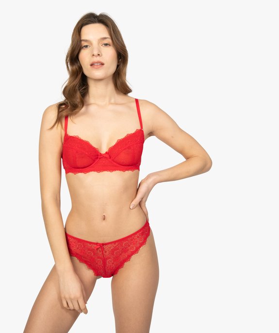 String femme dentelle et plumetis (lot de 2) vue3 - GEMO(HOMWR FEM) - GEMO