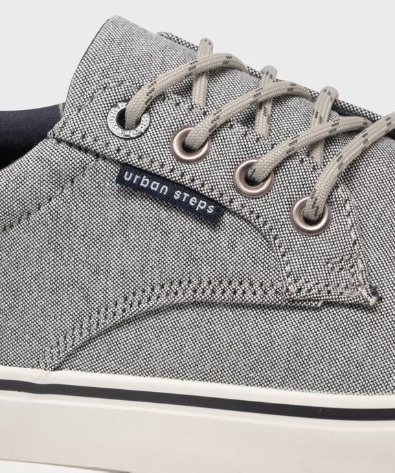 Baskets en toile avec empiècement au talon homme - Urban Steps vue6 - URBAN STEPS GEMO FOR GOOD - GEMO