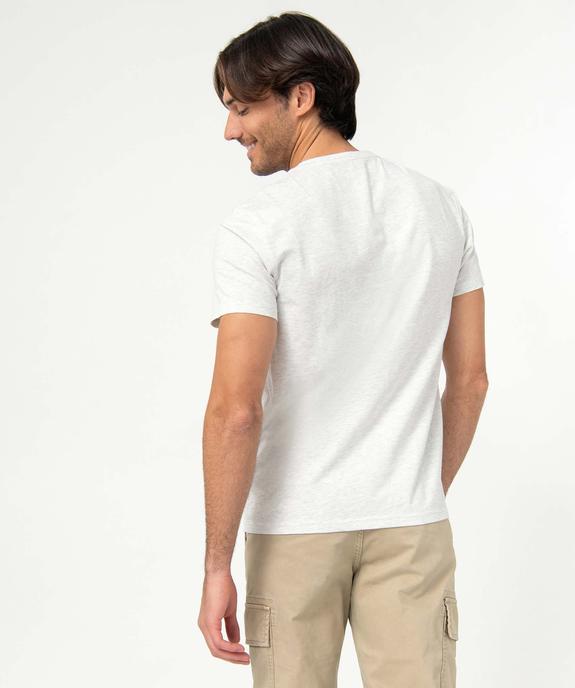 Tee-shirt à manches courtes et col tunisien homme vue3 - GEMO (HOMME) - GEMO
