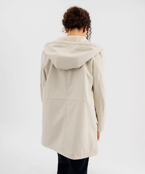 Imperméable déperlant à capuche rayée femme - LuluCastagnette vue5 - LULUCASTAGNETTE - GEMO