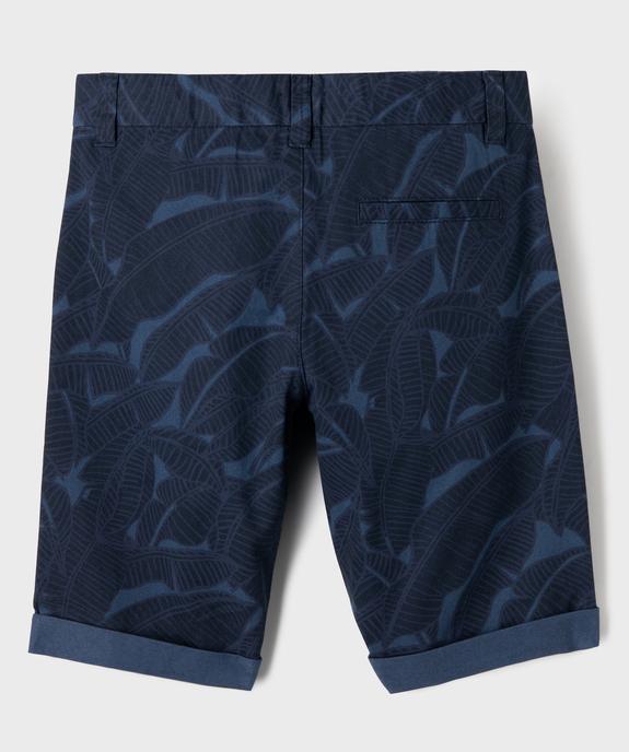 Bermuda coupe chino regular en coton imprimé garçon vue3 - GEMO (JUNIOR) - GEMO