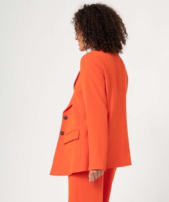 Veste blazer femme fermeture 2 boutons vue3 - GEMO(FEMME PAP) - GEMO