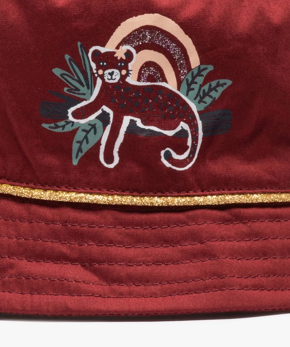 Bob bébé fille réversible à liseré doré vue3 - GEMO(BEBE DEBT) - GEMO