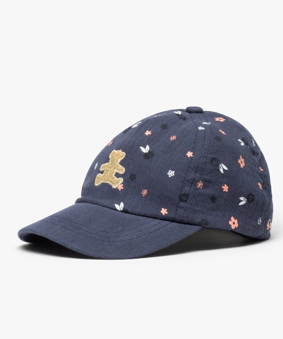 Casquette bébé fille en gaze de coton imprimée - LuluCastagnette vue1 - LULUCASTAGNETTE - GEMO