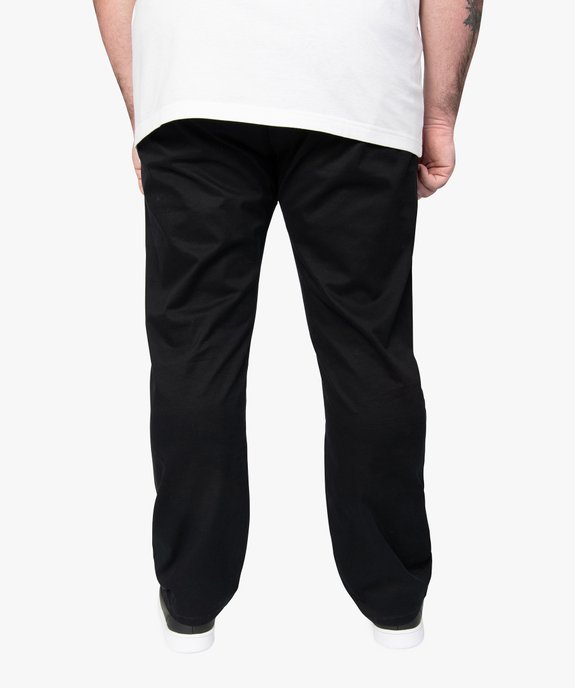 Pantalon homme grande taille chino en stretch coupe straignt vue3 - GEMO (G TAILLE) - GEMO