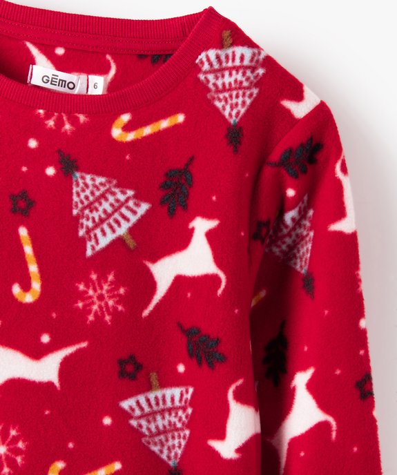 Pyjama garçon en polaire motifs Noël vue2 - GEMO (ENFANT) - GEMO