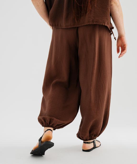 Pantalon ample et fluide style sarouel femme grande taille vue3 - GEMO 4G GT - GEMO