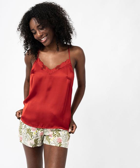 Short de pyjama imprimé en viscose femme vue4 - GEMO 4G FEMME - GEMO