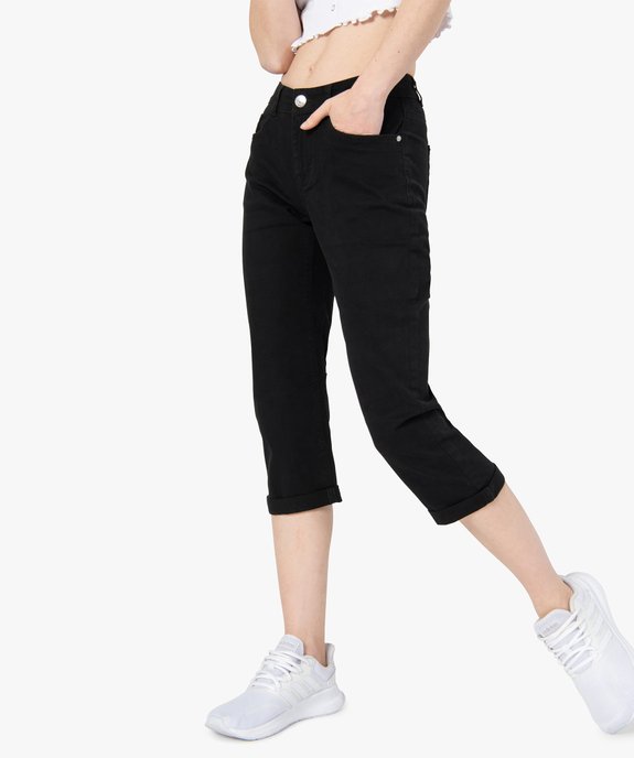 Pantacourt femme en toile 5 poches vue1 - GEMO (JEAN) - GEMO