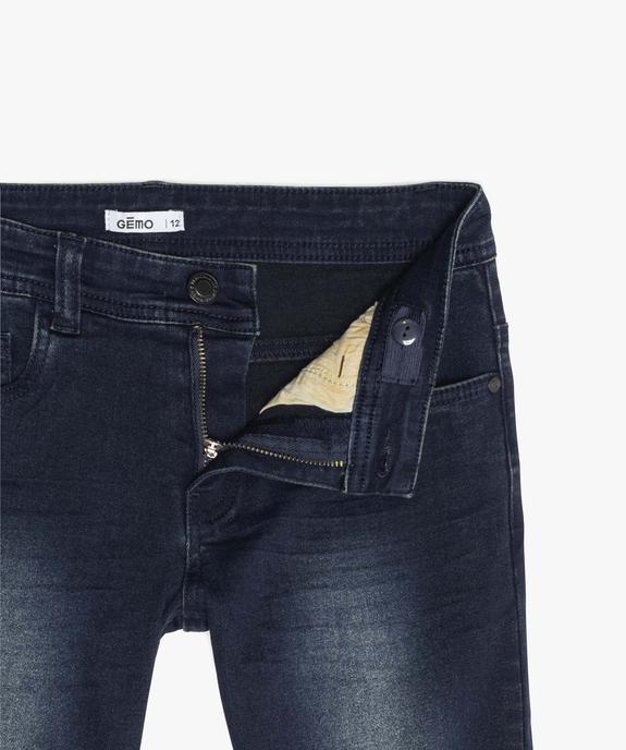 Jean garçon coupe slim effet délavé vue4 - GEMO (JUNIOR) - GEMO