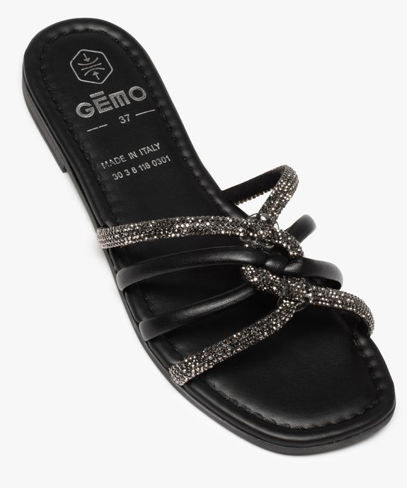 Mules femme avec brides à strass vue5 - GEMO (CASUAL) - GEMO