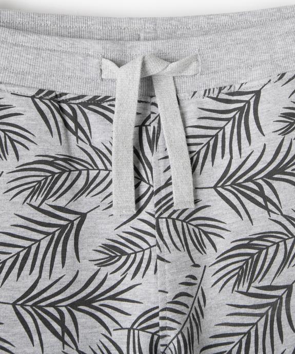 Bermuda garçon à motifs feuillage et taille élastiquée vue2 - GEMO (JUNIOR) - GEMO