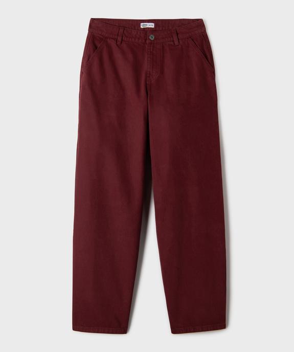 Pantalon barrel en toile 100% coton fille vue1 - GEMO (JUNIOR) - GEMO