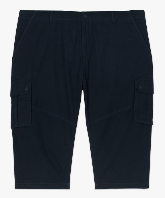Pantacourt homme grande taille en toile unie avec larges poches vue5 - GEMO (G TAILLE) - GEMO