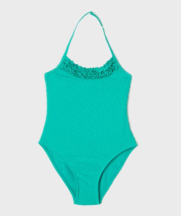 Maillot de bain 1 pièce avec fronces fille vue1 - GEMO (ENFANT) - GEMO