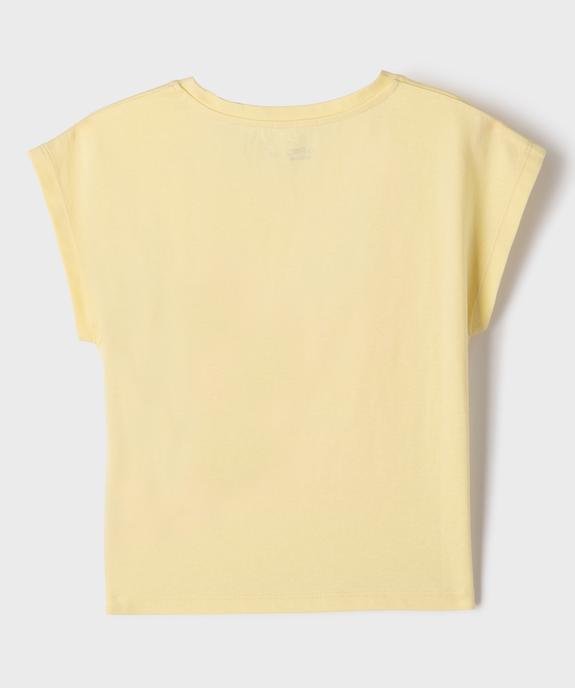 Tee-shirt manches courtes coupe oversize à motif fille vue3 - GEMO 4G FILLE - GEMO