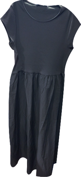 Robe bi-matières à manches courtes femme  vue1 - GEMO(FEMME PAP) - GEMO