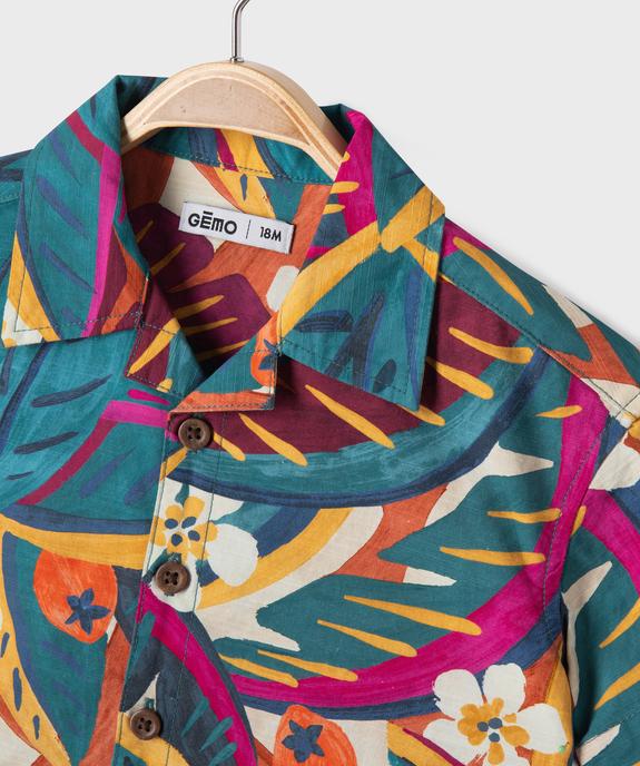 Chemise manches courtes à motifs exotiques bébé garçon vue2 - GEMO(BEBE DEBT) - GEMO