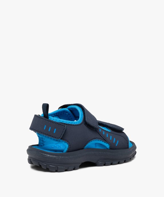Sandales sport garçon bicolores à scratch vue4 - GEMO (ENFANT) - GEMO