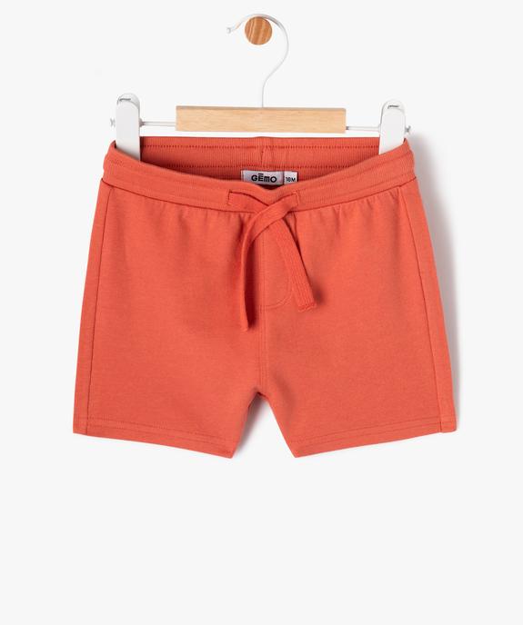 Short en maille avec ceinture bord-côte bébé garçon vue1 - GEMO(BEBE DEBT) - GEMO