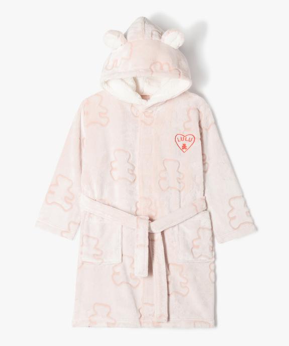 Robe de chambre en maille peluche fille - LuluCastagnette vue1 - LULUCASTAGNETTE - GEMO