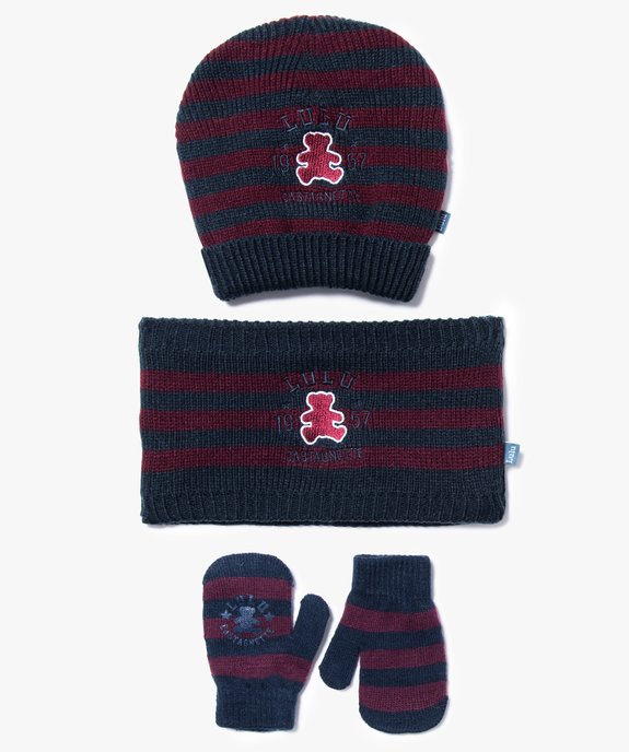 Ensemble bonnet + snood + moufles - Lulu Castagnette vue1 - LULUCASTAGNETTE - GEMO