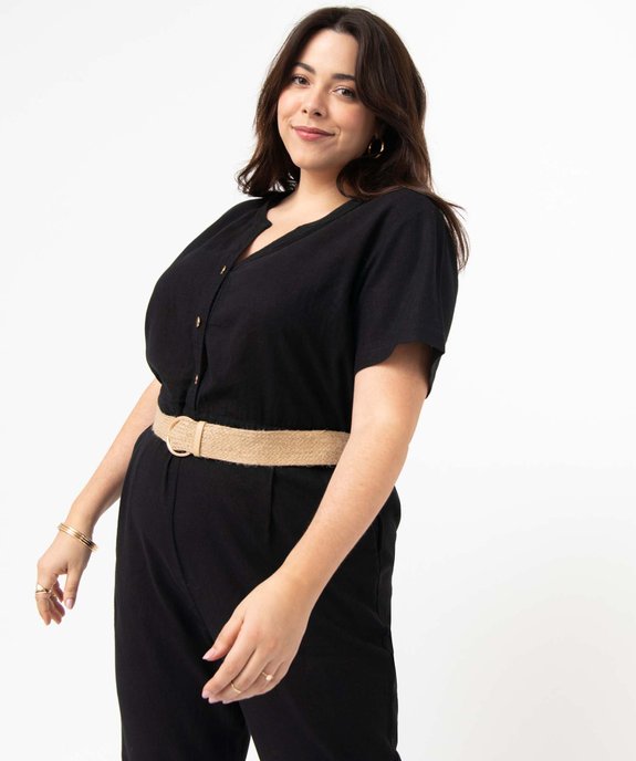 Combinaison pantalon femme grande taille contenant du lin vue5 - GEMO 4G GT - GEMO
