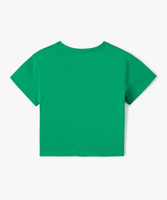 Tee-shirt fille coupe courte avec motif Serpentard - Harry Potter  vue3 - HARRY POTTER - GEMO