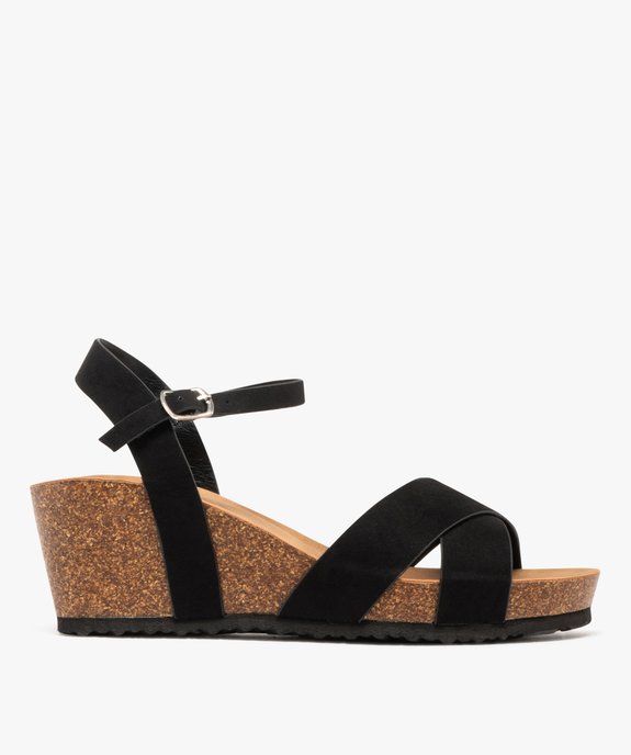 Sandales à talon compensé et larges brides croisées femme vue1 - VALENTINA BALDA - GEMO