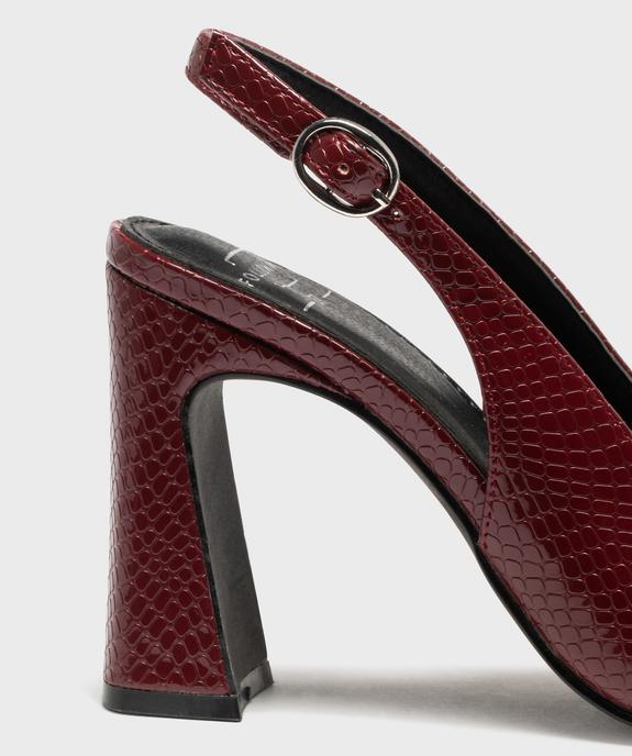 Escarpins sling-back à bout pointu et talon haut femme - Follow Me vue6 - FOLLOW ME - GEMO