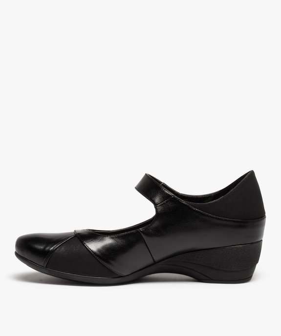 Escarpins femme confort unis à bride scratch vue3 - GEMO (CONFORT) - GEMO