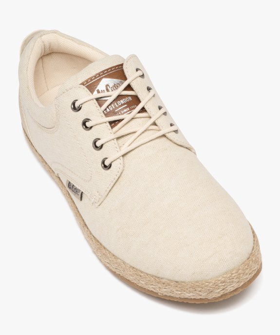 Baskets en toile tige basse avec semelle de corde homme - Lee Cooper vue6 - LEE COOPER - GEMO