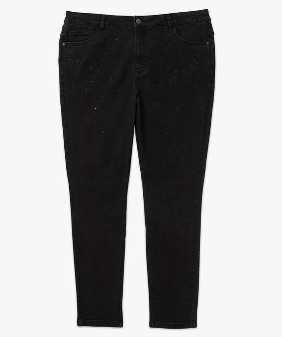 Jean Slim avec strass femme grande taille vue4 - GEMO 4G GT - GEMO