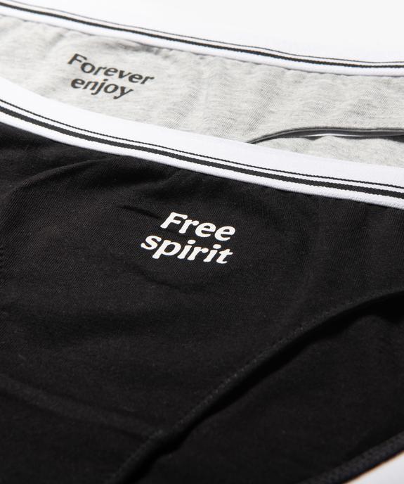 Culottes en coton stretch avec inscriptions fille (lot de 3) vue2 - GEMO 4G FILLE - GEMO