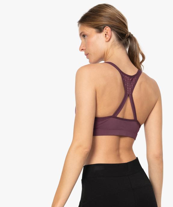 Brassière de sport avec ouverture zippée sur l’avant vue3 - GEMO(HOMWR FEM) - GEMO