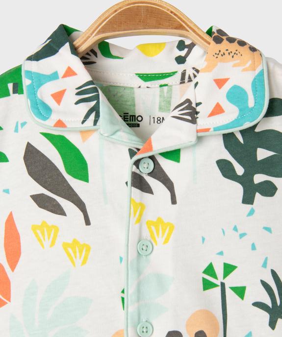 Pyjashort 2 pièces à motifs dinosaures bébé garçon vue2 - GEMO 4G BEBE - GEMO