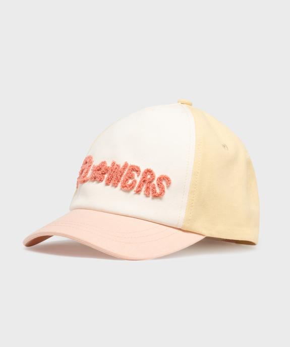 Casquette tricolore avec inscription en maille bouclette fille vue2 - GEMO 4G FILLE - GEMO